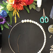 Load image into Gallery viewer, rainbow wreath craft kit being made