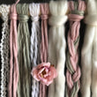 Load image into Gallery viewer, Spring pink flower macrame wall hanging