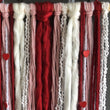 Load image into Gallery viewer, red, white, pink macrame wall hanging