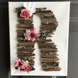 Load image into Gallery viewer, Rustic Stick Letter on canvas