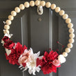 Load image into Gallery viewer, Valentine Wood Bead Wreath Craft Kit