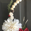 Load image into Gallery viewer, Wood Bead Wreath Pine Cone details
