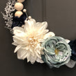 Load image into Gallery viewer, Blue flower wreath close up