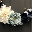 Load image into Gallery viewer, Wood Bead Winter Flower wreath