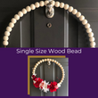 Load image into Gallery viewer, Valentine Wood Bead Wreath Craft Kit