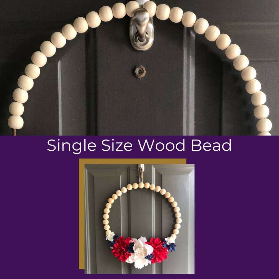 4th of July Wood Bead Wreath Craft Kit