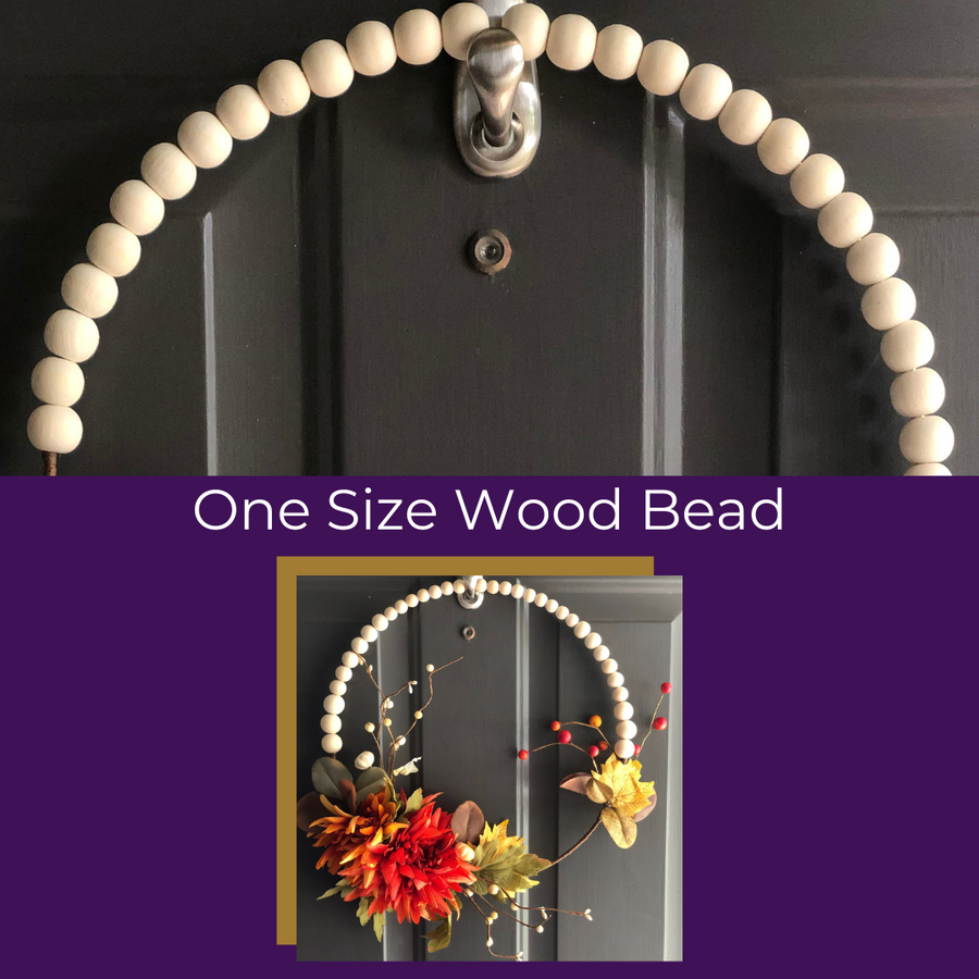 Fall Wood Bead Wreath Craft Kit