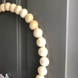 Split Wood Ball Wreath side view