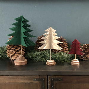 Rustic Christmas felt trees craft kit