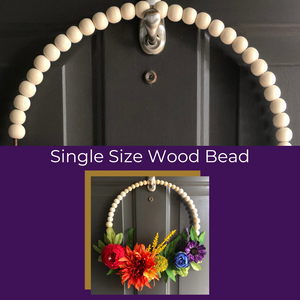 Rainbow Wood Bead Wreath Craft Kit