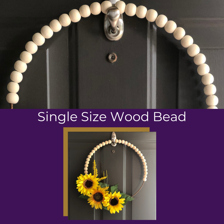 Sunflower Wood Bead Wreath Craft Kit