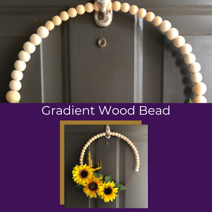 Sunflower Wood Bead Wreath Craft Kit