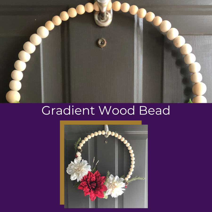 Christmas Wood Bead Wreath Craft Kit